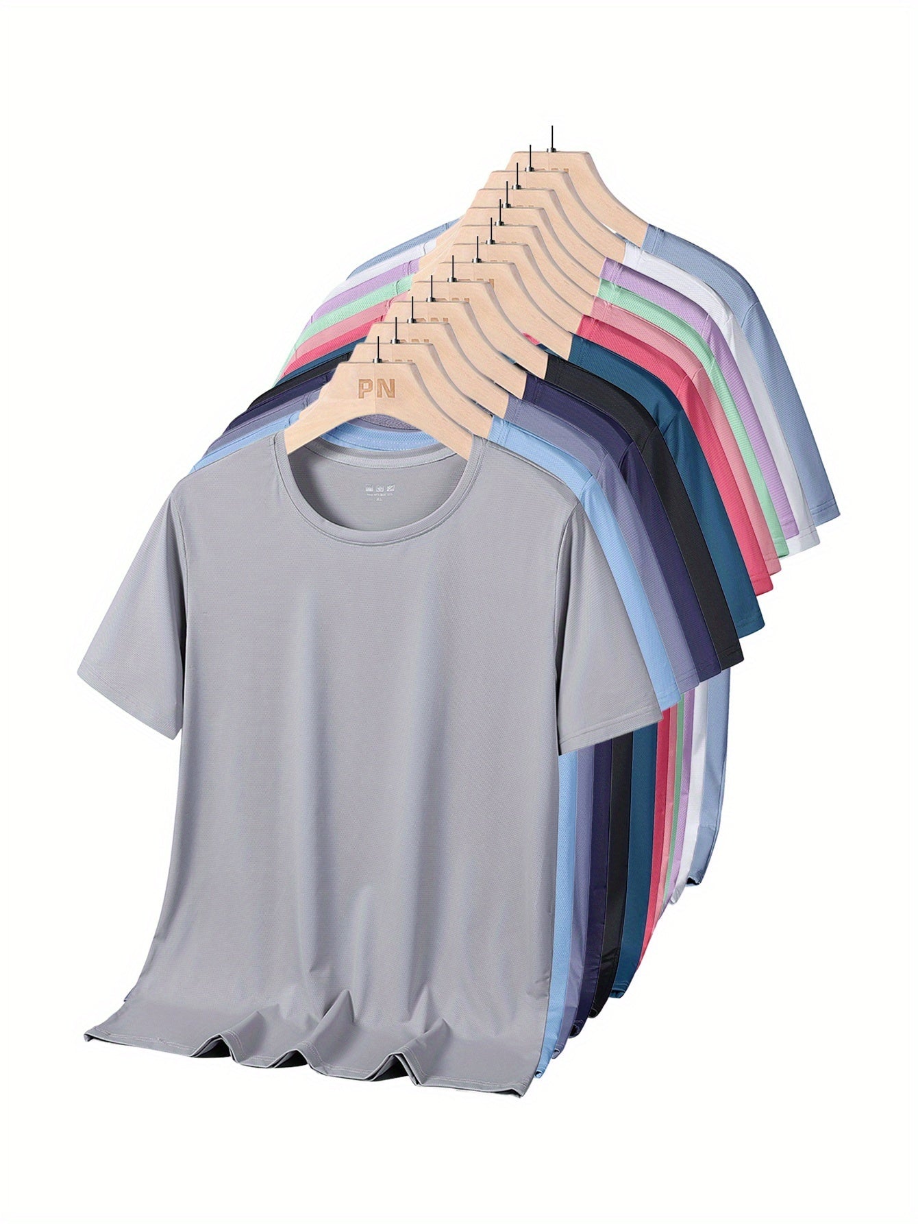 Men'S Solid Color T-shirt, Loose And Breathable, Comfortable Style, Suitable For Outdoor Fitness Wear