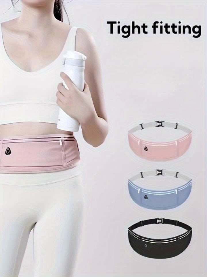 Breathable Nylon Running Waist Bag With Lock Buckle Reflective Strip