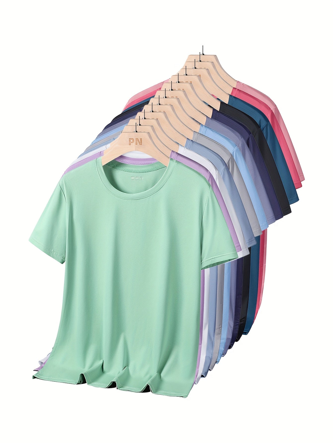 Men'S Solid Color T-shirt, Loose And Breathable, Comfortable Style, Suitable For Outdoor Fitness Wear