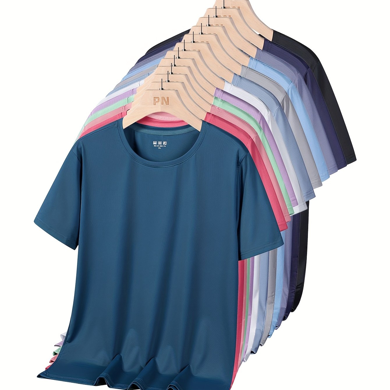 Men'S Solid Color T-shirt, Loose And Breathable, Comfortable Style, Suitable For Outdoor Fitness Wear