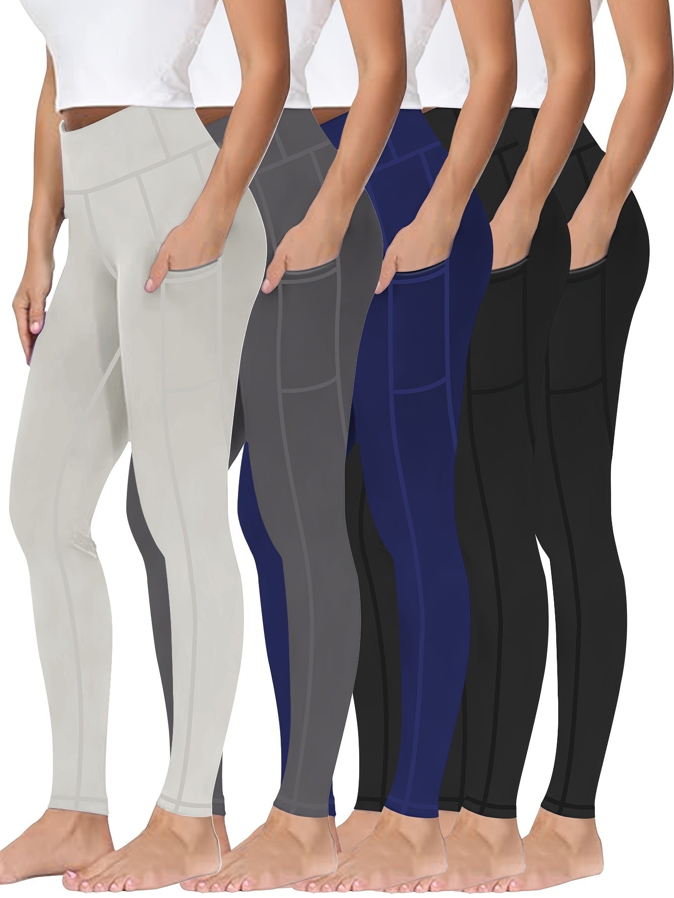 Five Piece Set Oversized Womens Sports Leggings Everyday
