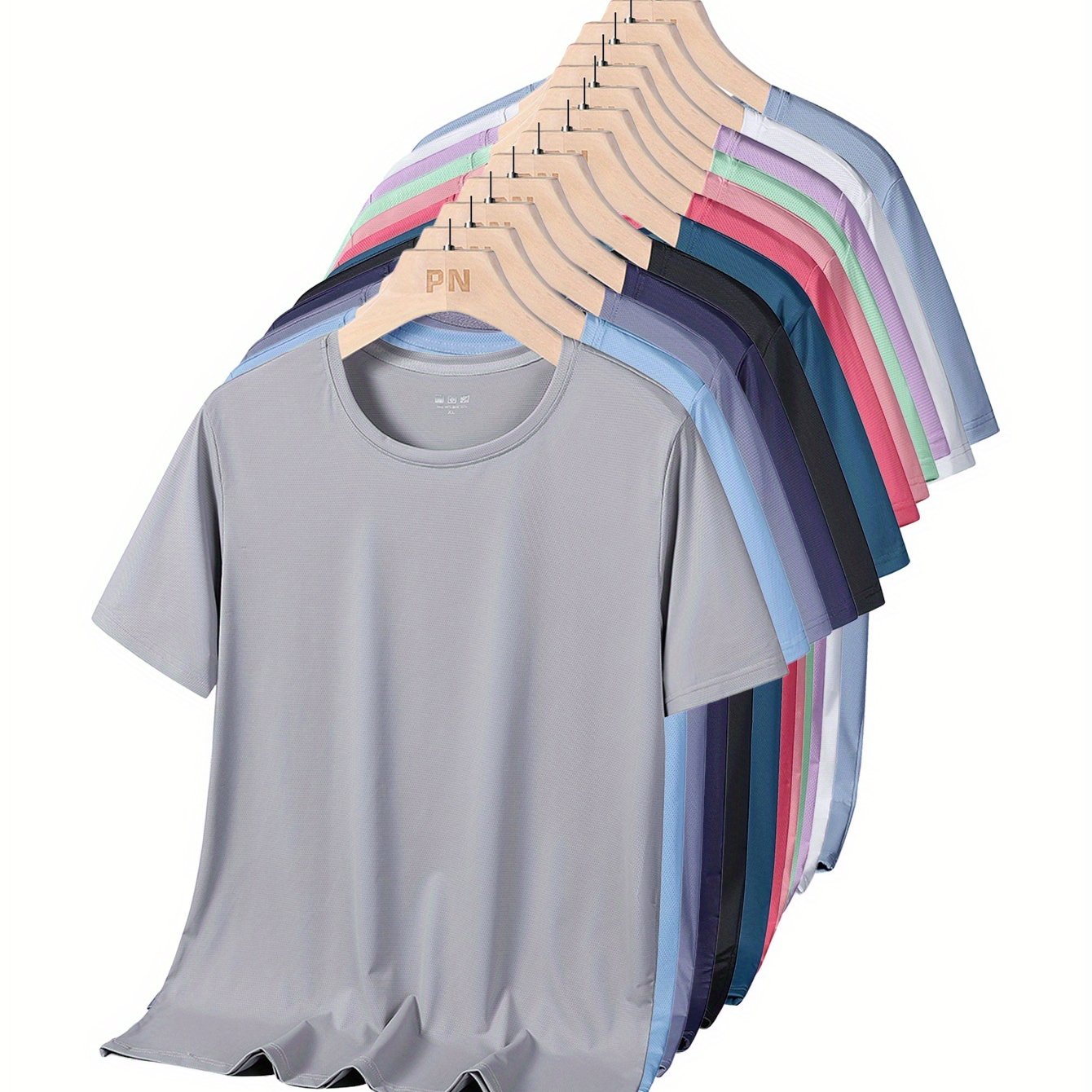 Men'S Solid Color T-shirt, Loose And Breathable, Comfortable Style, Suitable For Outdoor Fitness Wear