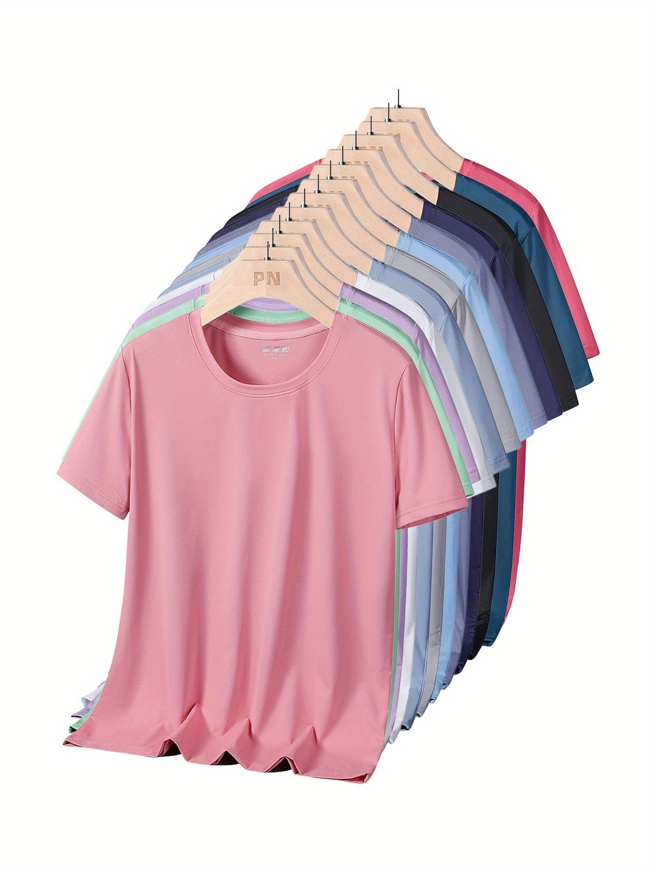 Men'S Solid Color T-shirt, Loose And Breathable, Comfortable Style, Suitable For Outdoor Fitness Wear