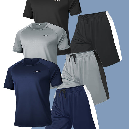 Men's 3 Piece Sports Set Mesh Gym Basketball Tennis Spring