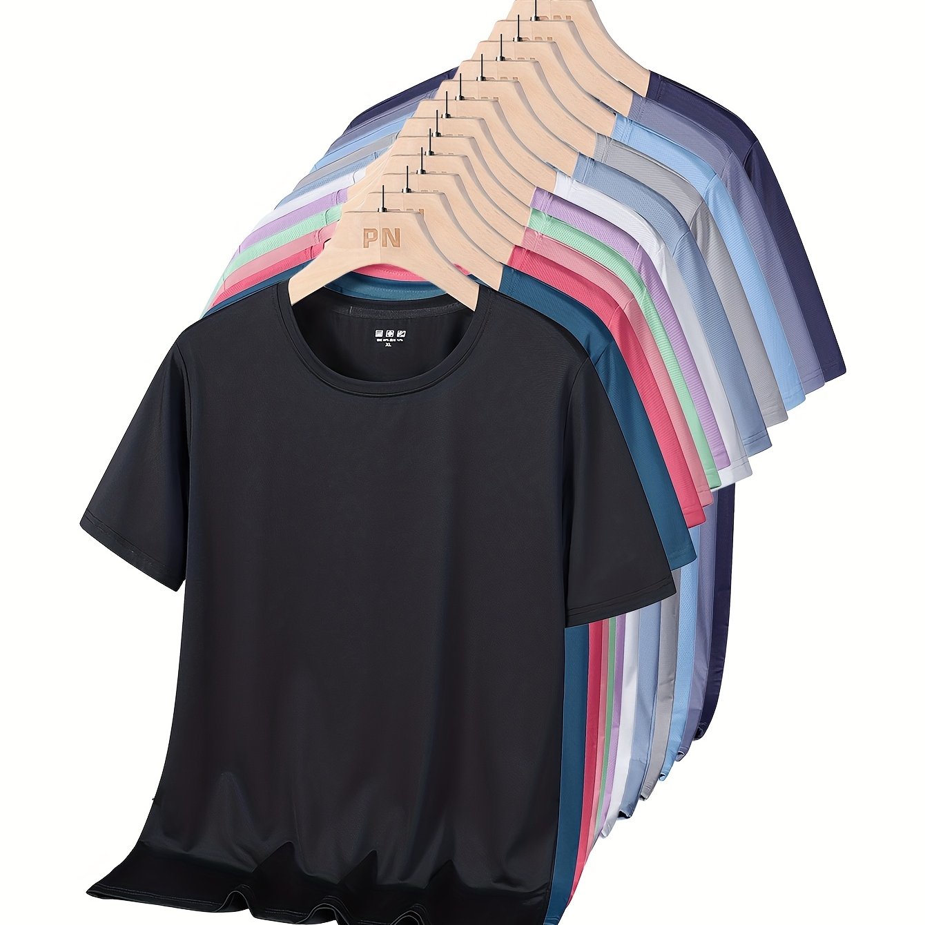 Men'S Solid Color T-shirt, Loose And Breathable, Comfortable Style, Suitable For Outdoor Fitness Wear