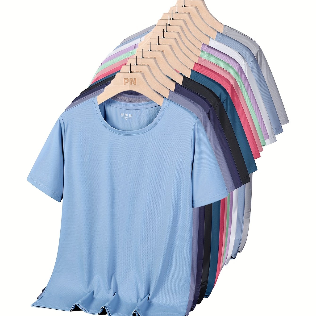 Men'S Solid Color T-shirt, Loose And Breathable, Comfortable Style, Suitable For Outdoor Fitness Wear