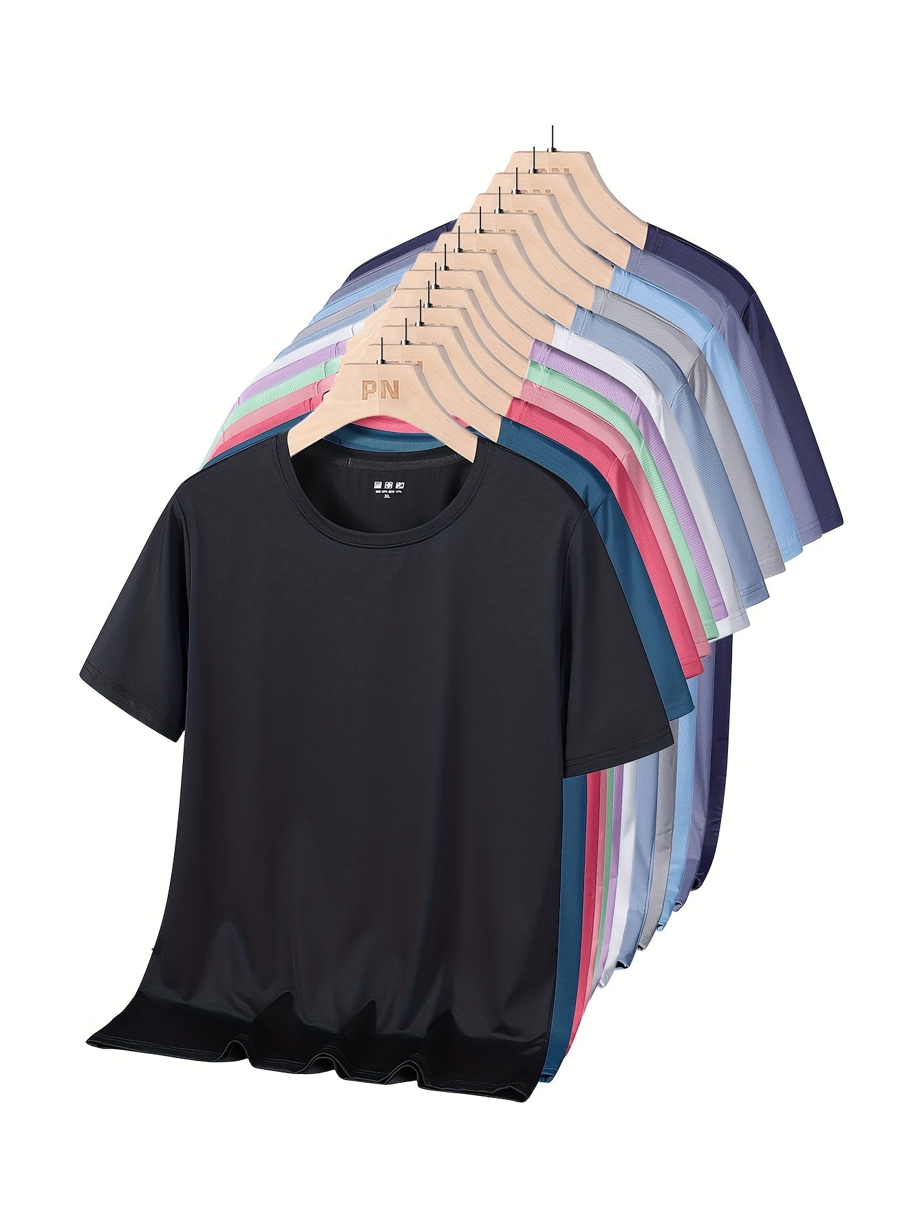 Men'S Solid Color T-shirt, Loose And Breathable, Comfortable Style, Suitable For Outdoor Fitness Wear