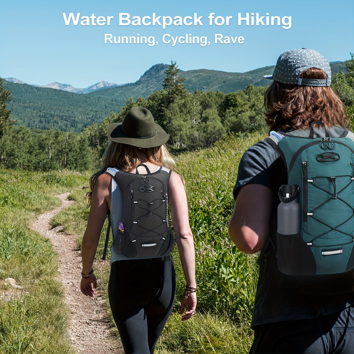 Lightweight Hydration Backpack With 2L Water Bladder
