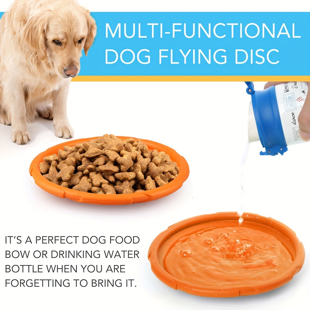 2Pcs Dog 7 Inch Nature Rubber Floating Flying Disc