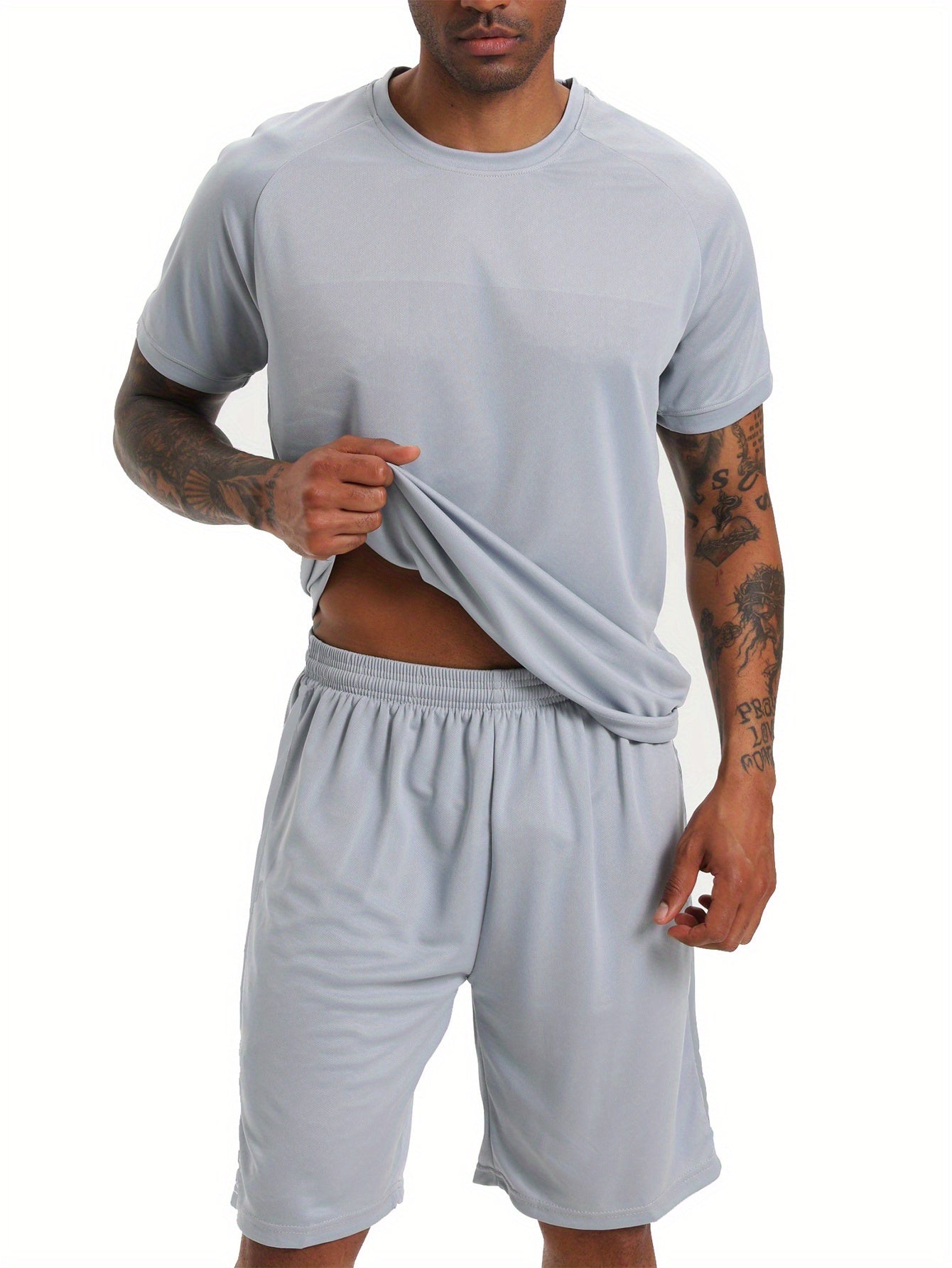 Men's 3 Piece Sports Set Mesh Gym Basketball Tennis Spring